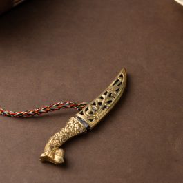 Antique-Style Groom Katar | Handcrafted Decorative Knife in Steel & Brass